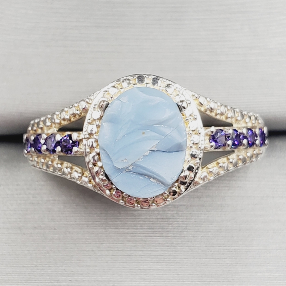 Oregon Blue Opal Ring